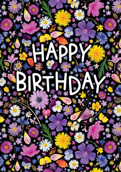Pretty Birthday Card - Summer Flowers created by Leanne Munro