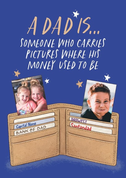 Funny Father's Day Card - Empty Wallet - Kids Photos created by Atwood & Atwood