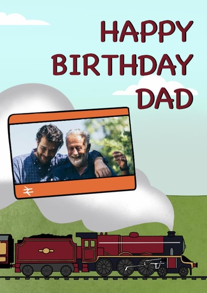 Train inspired card for your dad created by Pawwmarkss