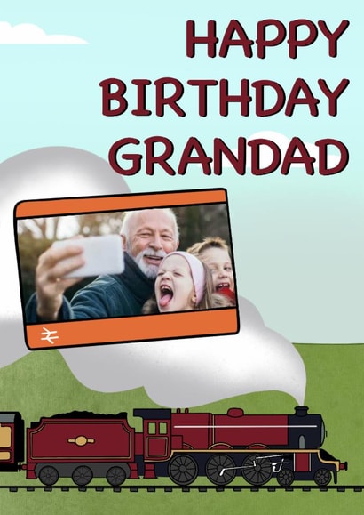 Lovely train inspired card for your grandad   created by Pawwmarkss