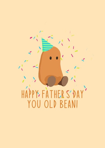 Happy Father's Day Old Bean Card for Father's Day created by Illustratoni
