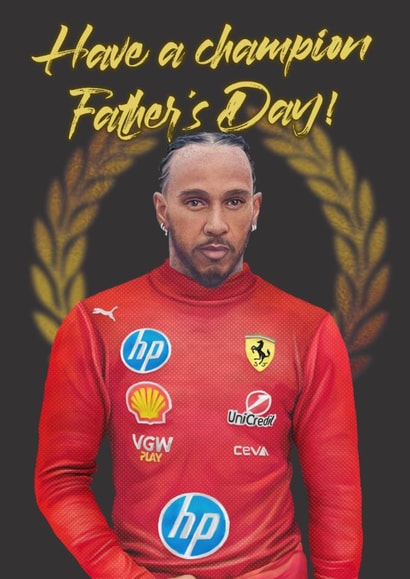 Lewis Hamilton F1 Champion Card for Father's Day created by Illustratoni
