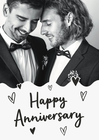 Classic Anniversary Card - Hearts - Monochrome created by Sydney Jo Designs
