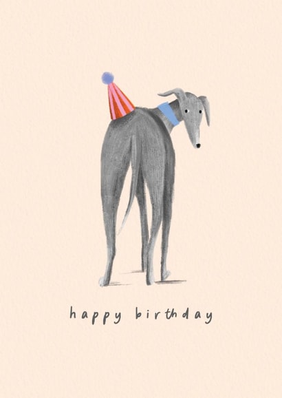 Cute Birthday Card - Greyhound - Whippet created by Studio Mads