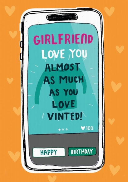 Funny Birthhday Day Card For Girlfriend - Vinted created by Pencilface