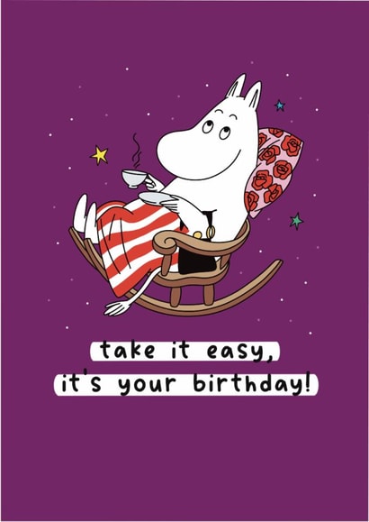 Cute Birthday Card - Moomin - Take It Easy created by Moomin Characters