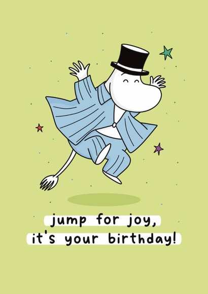 Cute Birthday Card - Moomin - Jump For Joy created by Moomin Characters