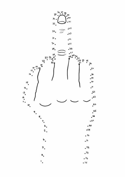 Rude Funny Card - Dot To Dot Middle Finger - Cheeky Birthday Card created by Quite Good Cards