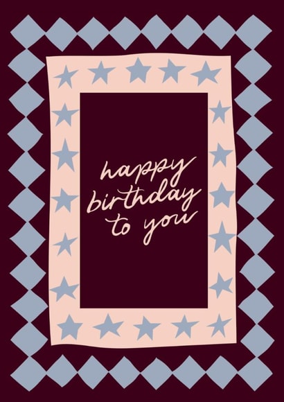 Classic Birthday Card - Modern Star Border created by Feel Good Supplies