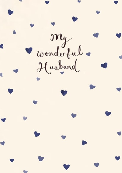 Traditional Birthday Card - Wonderful Husband created by Love Lucy Illustration