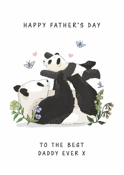 Cute Father’s Day Card - For Daddy - Pandas created by Making Meadows Ltd