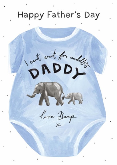 Classic Father's Day Card - For Daddy - Babygrow - From The Bump created by Making Meadows Ltd