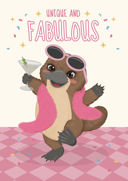 Cute Birthday Card – Platypus created by @Cupsie's Creations