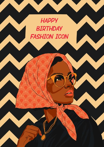 Classic Birthday Card – Fashion Icon created by Kasia Cards