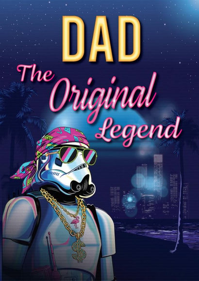 Funny Father's Day Card - Stormtrooper - The Original Legend created by Cardology