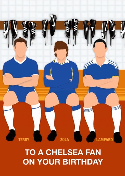 Fun Birthday Card - To A Chelsea Fan - Players created by Paul Jones