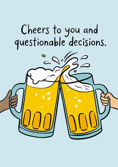 Happy Birthday Beer Pints Funny Card created by Olga Kondyleva