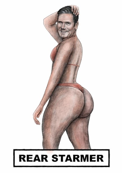 Funny Birthday Card - Rear Starmer - Celebrity Pun created by Quite Good Cards