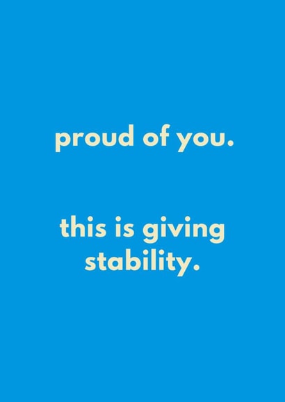 Funny New Home Card - It's Giving Stability created by Sundiva Designs