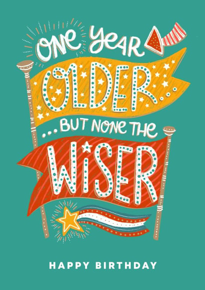 Classic Birthday Card - None The Wiser created by Claire Wilson