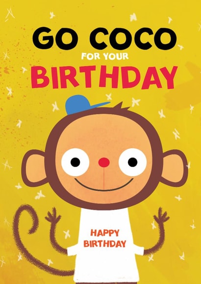 Cute Birthday Card - Coco Pops Monkey created by Hole in my Pocket