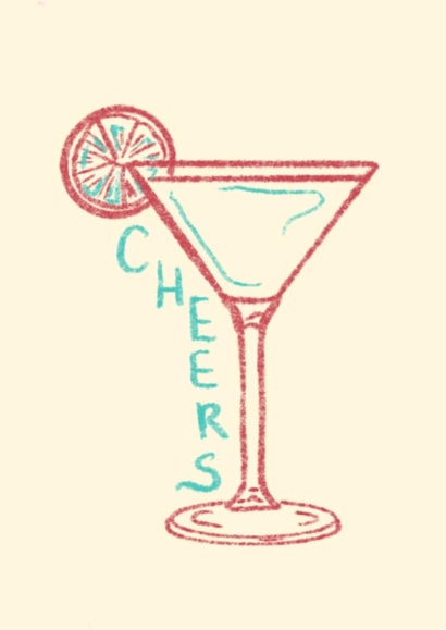 Cheers Cocktail Celebration Card created by Alice Ranson