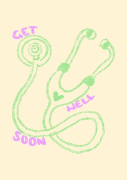 Get Well Soon Stethoscope Card created by Alice Ranson