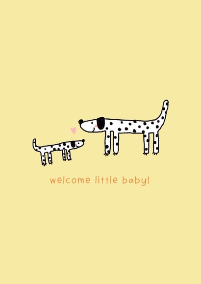 Cute New Baby Dalmatian Card for your friends and family created by Heather Buchanan