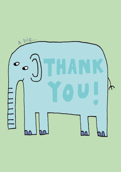 Cute Thank You Card - Elephant created by Heather Buchanan