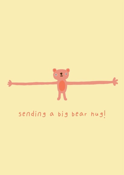 Cute Thinking Of You Card - Big Bear Hug created by Heather Buchanan
