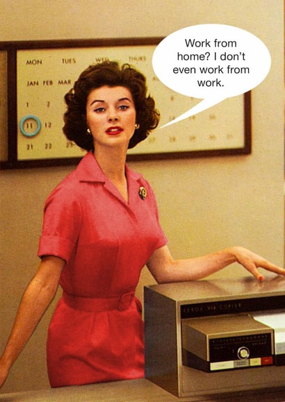 Funny New Job Card - Work From Home created by kissmekwik
