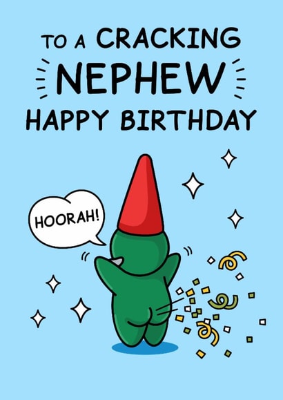 Funny Birthday Card For Nephew - Cracking Birthday Confetti Cannon created by Cheeky Legends