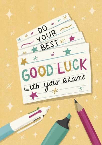 Classic Exams Card - Do Your Best created by Silky Rose Design