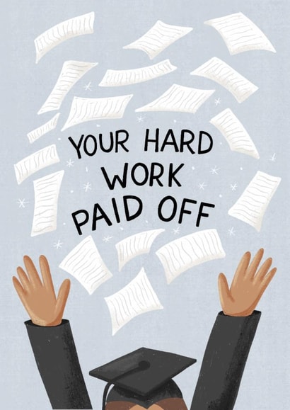 Classic Graduation/Exams Card - Your Hard Work Paid Off - Celebration ...