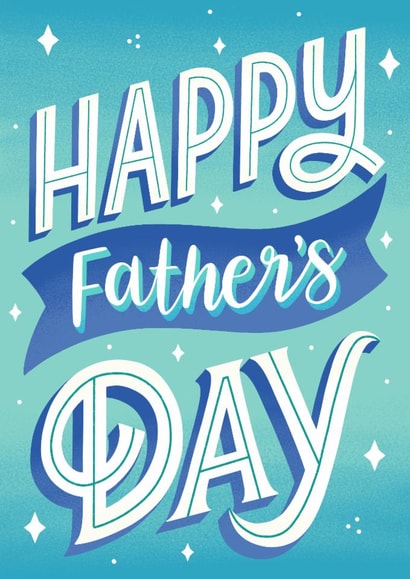 Happy Father’s Day - Classic Typography Design created by Alice Griffiths Illustration