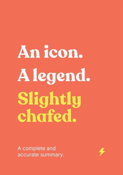 Funny Congratulations Card - Running - Slightly Chafed created by Jog On Studio
