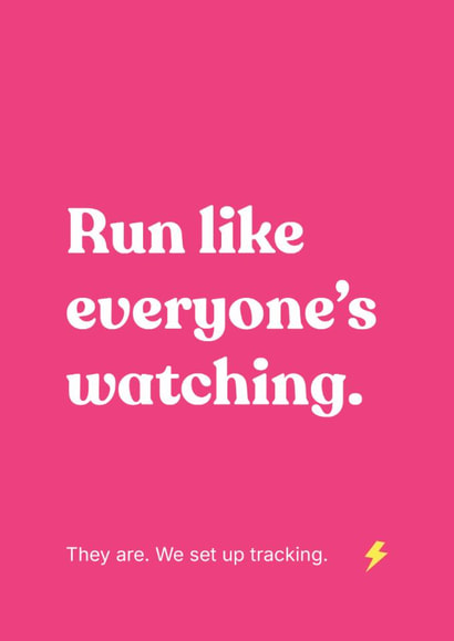 Funny Good Luck Running Card for Friend | Run Like Everyone's Watching created by Jog On Studio