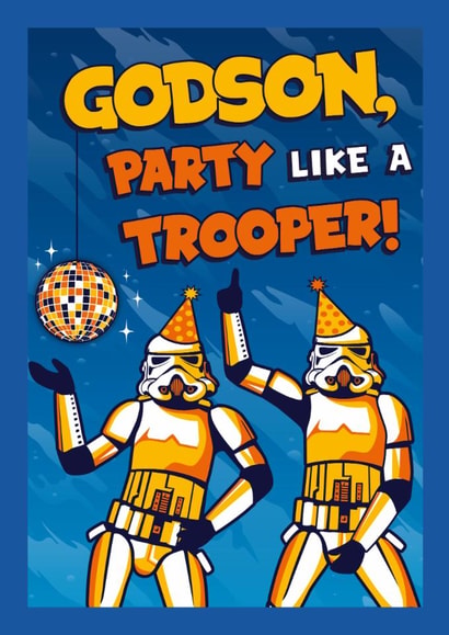 Classic Birthday Card - For Godson - Stormtrooper - Star Wars created by Cardology