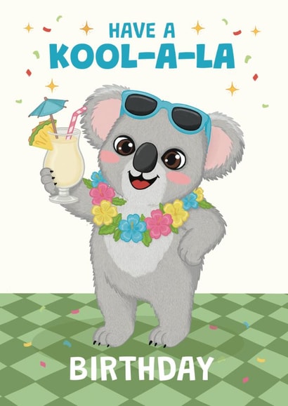 Cute Birthday Card – Koala — Cocktails created by @Cupsie's Creations