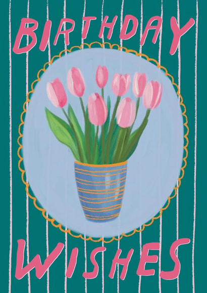 Pretty Birthday Card - Tulips created by Sweetlove Press