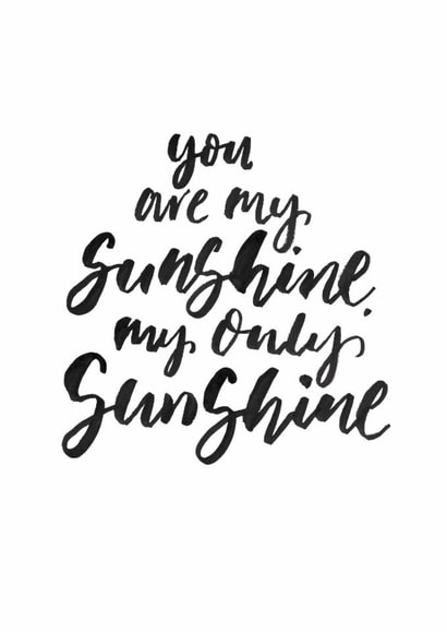 Classic Thinking Of You/Just Because Card - You Are My Sunshine - My Only Sunshine created by Rebecca Prinn