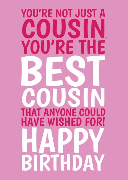 Classic Birthday Card – Best Cousin created by @Cupsie's Creations