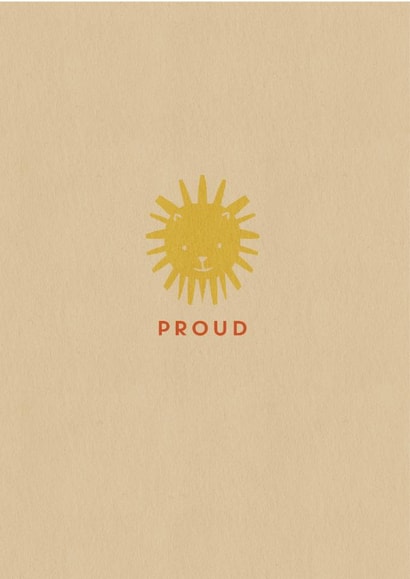 Cute Proud Of You Card – Lion Illustration created by @doublepea_designs