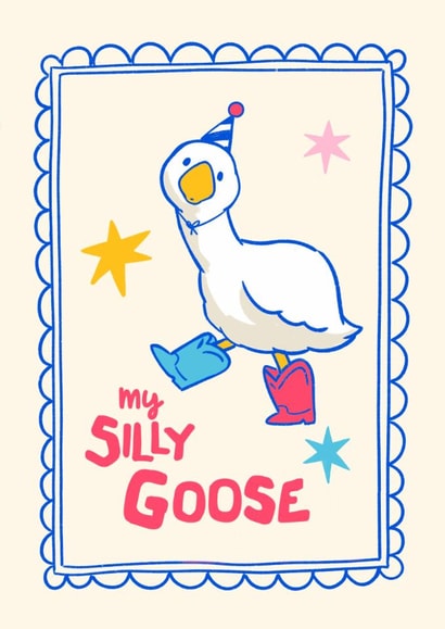 Cute Anniversary/Birthday Card - My Silly Goose created by Rebecca Bun