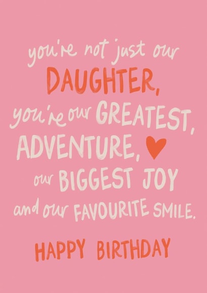 Classic Birthday Card - For Daughter - Our Biggest Joy created by Sweetlove Press