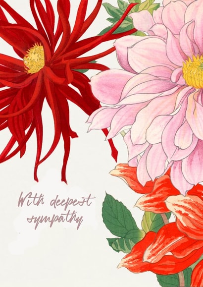Sympathy card with flowers created by David Bennett