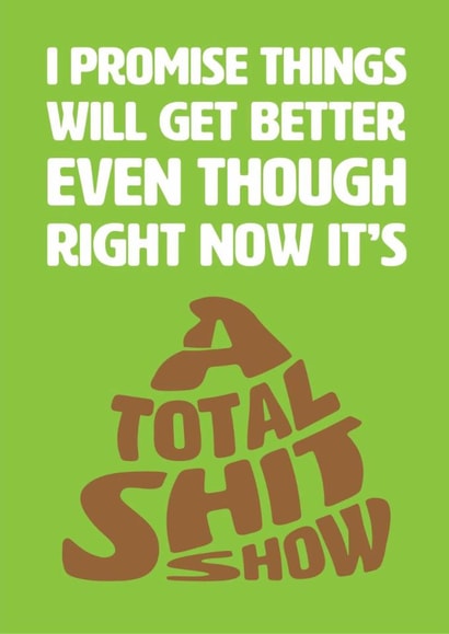 Rude Thinking of You Card - Shit Show - Pick Me Up - Encouragement created by Versed Aid