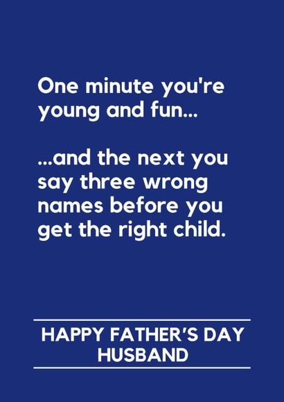 Funny Father’s Day Card - For Husband - Wrong Kids Names created by Lemonade Insight