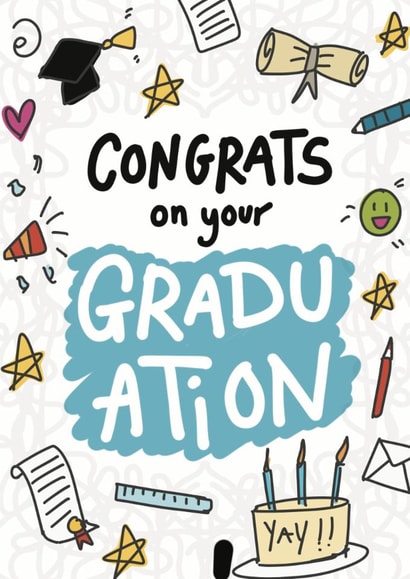 Graduation Congratulations Card – Congrats On Your Graduation created by ROSHAH DESIGNS