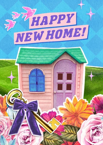 Arty New Home Card - Retro Playhouse created by Violet and Alfie